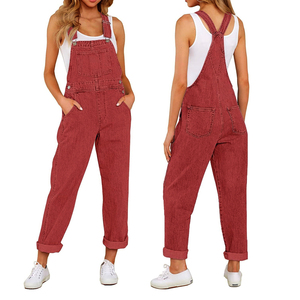 Mono vaquero para mujer Corte verde Rasgado Bolsillo con parches Streetwear Monos de cintura media para los más demandados Todos los colores para la gran oferta - Product Image 6