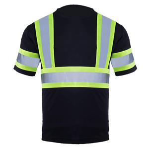 Salut vis sécurité travail demi manches logo personnalisé chemise de travail haute visibilité sécurité vêtements de travail chemise coton sergé chemise de travail - Product Image 6