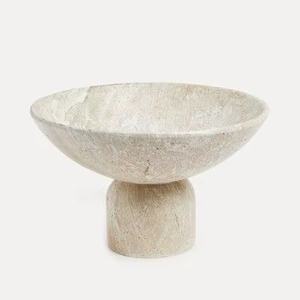 ชามผลไม้และสลัดทำจากเรซินทรงกลมขนาดใหญ่ที่ทำด้วยมือชามเสิร์ฟหลายชิ้นได้รับความเสียหายหมายถึงเป็นมิตรทันสมัย - Product Image 1