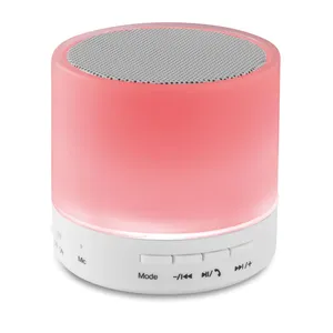 Custom White <b>LED</b> Round Wireless <b>Speaker</b> Presentation Gadgets - Product Image 5