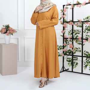 Reasonable Price Long Sleeve Open Abaya High Quality Middle Eastern <b>Women's</b> Clothing Long Flared <b>Kaftan</b> Style <b>Dress</b> - Product Image 3