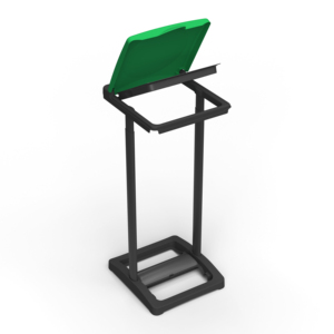 Diseño italiano Venta caliente Contenedores de basura de plástico rectangulares únicos Estructura de pie fácil para reciclaje de basura de cocina - Product Image 2