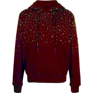 Haute Qualité Personnalisé Coloré Diamant Coton Polaire Pull Hommes Sweats Lourd Strass Agrémenté Hoodies Pour Hommes - Product Image 1