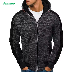 Sweat à capuche zippé classique rouge uni personnalisé unisexe, le meilleur streetwear, fermeture éclair intégrale, 100% coton molletonné French Terry, haute qualité - Product Image 2