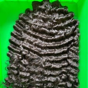 Mechones de cabello humano rizado birmano, mechones de pelo Natural de trama Natural, virgen - Product Image 4