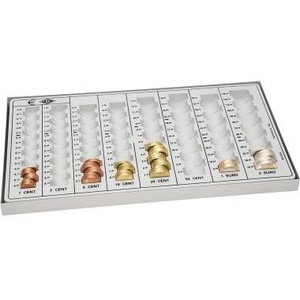 WEDO Kompakt Geldzhlbrett 33,3 X 3,1 X 18,3 cm EUR Desktop <b>Drawer</b> Organizer 1 Cent 2 Cent 5 Cent 10 Cent 20 Cent 50 Cent 1 - Product Image 1