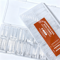256 Formes Réutilisables Transparentes Longues Stiletto pour Extension d'Ongles en Polygel et Gel Constructeur