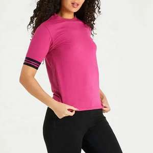 2025, último diseño, camiseta ajustada informal para mujer, Camiseta lisa de manga corta de lona de alta calidad, venta al por mayor - Product Image 4