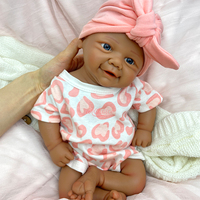 Üreticiye Özel Yumuşak Silikon Tam Vücut Yeniden Doğmuş Bebekler Yıkanabilir Gerçekçi Koyu Tenli 43 cm Vivienne Muneca Kız Çocukları İçin Koleksiyonluk