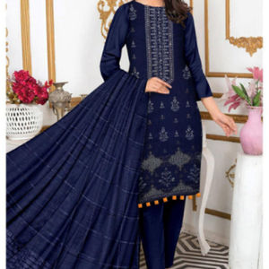 Vestidos casuales de estilo boutique pakistaní de calidad superior de Pakistán Vestido de diseño bordado Mujeres Tallas grandes Manga larga Adultos - Product Image 3