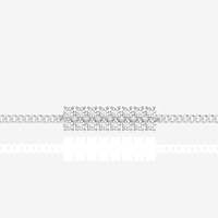 Pulsera de Plata de Ley Brillante para Hombre, Elegante Brazalete de Moissanita