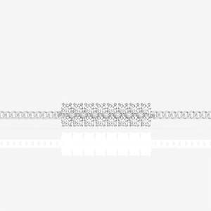 Pulsera de Plata de Ley Brillante para Hombre, Elegante Brazalete de Moissanita - Product Image 1
