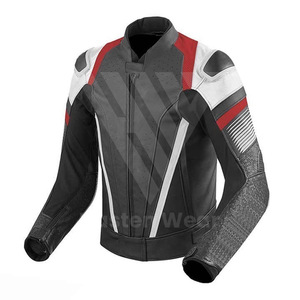 Veste en cuir véritable pour moto, prix d'usine OEM, haute qualité, imperméable, vente en gros, vestes de moto de haute qualité - Product Image 3