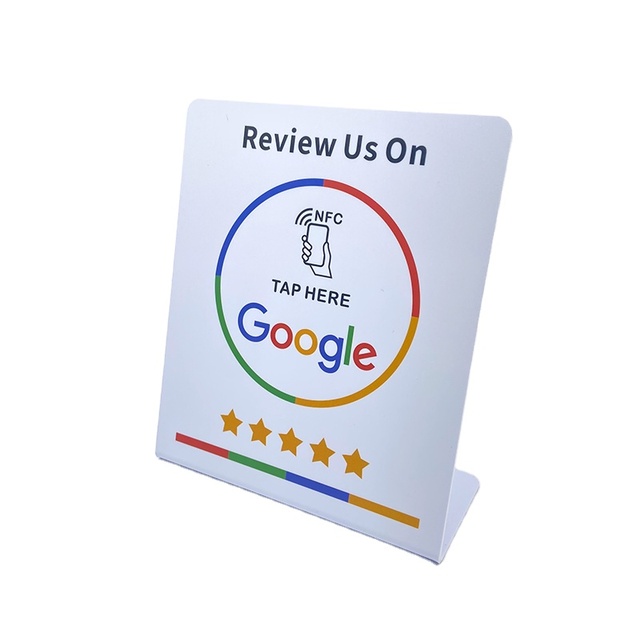 Custom Printing NFC Table Display QR Code Scanning Google Review Menu RFID NFC Stand