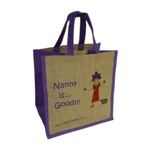 Bolsa de compras de yute con logotipo personalizado de alta calidad, bolsas de compras de yute naturales Premium reutilizables ecológicas personalizadas - Product Image 1