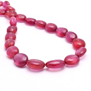 Rubí Rojo AAA+ de 5x7mm-8x12mm, Cuentas Ovaladas Lisas, Rubí Natural, Piedra Preciosa, Cuentas Ovaladas Sueltas para Joyería - Product Image 3