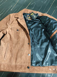 Top Quality <b>Men's</b> Sheepskin Leather <b>Jacket</b> OEM Casual Leather Winter <b>Jacket</b> For <b>Men</b> Trending Breathable <b>Suede</b> <b>Jacket</b> - Product Image 5