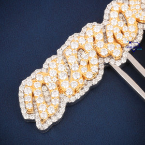 Hip Hop joyería COLLAR COLGANTE personalizado lujo Iced Out VVS Moissanite 925 colgante de plata esterlina al por mayor - Product Image 4