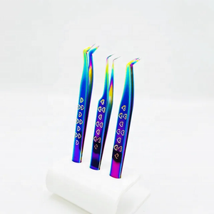 Pinzas de Punta Micro Nano de fibra de alta calidad profesional de Plasma arcoíris embalaje personalizado Color personalizado hecho de acero inoxidable - Product Image 3