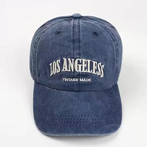 Venta al por mayor Unisex estilo occidental Shabby bordado gorra de béisbol Vintage Los Ángeles sombrero de camionero sin estructura algodón deportes - Product Image 3