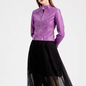 <b>Women's</b> Solid Knitted Breathable Leather <b>Jacket</b> Full Sleeves OEM Design Logo Canvas Fabric Winter Collections Wholesale Canvas - Product Image 6