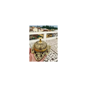 Cloche de bureau de table en laiton de luxe vintage antique ornée d'ornement de jardin fait à la main en forme d'animal pour une utilisation intérieure/extérieure - Product Image 1