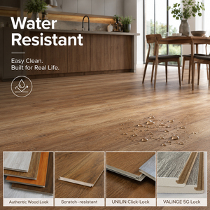 Plancher <span class=keywords><strong>stratifié</strong></span> en vrac, étanche, 12 mm, HDF AC5, système clic, <span class=keywords><strong>flottant</strong></span>, gaufré mat, pour cuisine, salle de bain, salon - Product Image 4