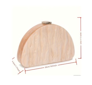 Unique Modern Stylish Multi-Purpose Resin <b>Women's</b> Clutch Purse Handbags Fashionable Evening <b>Bag</b> <b>for</b> Parties and Weddings Carry - Product Image 2