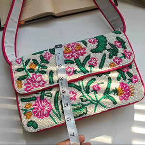 Beaded Evening Party Shopping Clutch <strong>Bags</strong> Afghani <strong>Shoulder</strong> <strong>Bags</strong> Bohemian Women's Messenger <strong>Bags</strong> From India Beach <strong>New</strong> <strong>Arrival</strong> - Product Image 2
