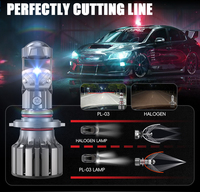 Projecteur LED MINI LANSEKO PL-03, lentilles de phares H8 H11 9005 9006 H4 H7 avec puces LED 7535, 6000LM pour phares de voiture, feux antibrouillard