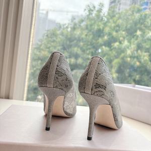 Nouvelles sandales pour femmes, style western, sexy, ajourées, en dentelle, fines, simples, à bout pointu, à talon haut fin - Product Image 5