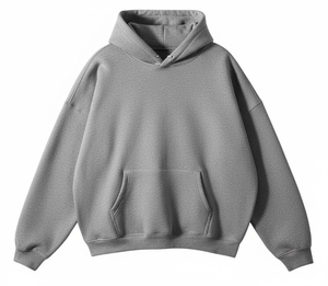 Sweats à capuche unisexes surdimensionnés personnalisés 100% coton, sweats à capuche unis pour hommes 500 g/m², sweats à capuche à enfiler grande taille avec logo brodé imprimé - Product Image 2