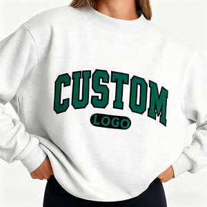 OEM Custom Logo High Quality Polyester/Cotton Fleece French Varsity Oversized Yoga Reversible Women's Mockneck Winter Long - Product Image 6