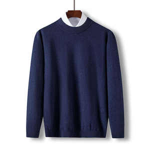 Pull tricots hiver col rond coton hommes chandails haute qualité automne et hiver hommes classique pull à col rond - Product Image 6