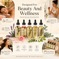Huile de fleurs séchées de néroli multi-usages en marque blanche 60ml, à base de plantes, pour massage, cheveux, corps et ongles, flacon compte-gouttes en verre, fournisseur