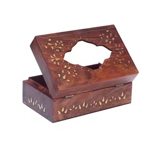 Square Shaped Pure Wood <b>Tissue</b> Paper Holder Trending Design elegant Shape Wood <b>Tissue</b> Storage Box - Product Image 6