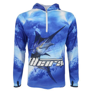 เสื้อฮู้ดดี้ลายพรางแบบซับลิเมชั่นสั่งทำพิเศษ น้ำหนักเบา ป้องกันแสงแดด UPF แขนยาว ซิปสี่ส่วน ผลิตตามแบบ OEM สำหรับกิจกรรมกลางแจ้ง - Product Image 5