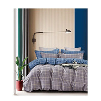 Meilleure vente 200TC 100% coton hôtel drap de lit lin qualité supérieure dernière conception imprimé gris usage domestique-disponible roi reine