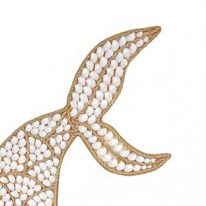 Handmade Mermaid Tail <b>Wall</b> Decor Natural Woven <b>Art</b> for Baby <b>Nursery</b> Kids Room and Home Decoration Vietnam - Product Image 2