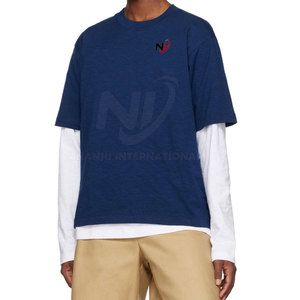 เสื้อเชิ้ตสองชั้นสำหรับผู้ชายบริการ OEM พิมพ์โลโก้ของคุณแบบกำหนดเอง100% วัสดุผ้าฝ้าย - Product Image 5