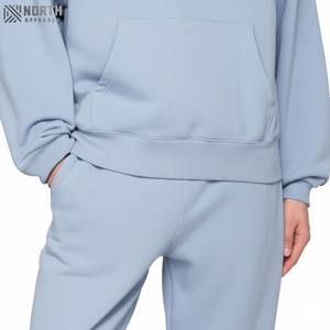 Wholesale Top Quality Casual Pullover Tracksuit Trending 100% Cotton Slim Fit Factory Manufacture Hoodie & Pant <b>Sweat</b> <b>Suit</b> - Product Image 5