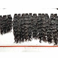 Cabello ondulado rizado profundo peruano, sin procesar, 100%, de fabricante de mechones de trama de máquina de donador único