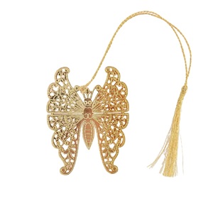 ที่คั่นหนังสือลายใบไม้ทองเหลืองน้ำหนักเบาโลหะสีทองดีไซน์ยอดนิยมผู้ผลิตอินเดีย - Product Image 1