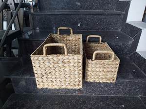 Panier en jacinthe d'eau, design tissé, pour le rangement et l'exposition, favori du marché avec une offre attrayante - Product Image 5