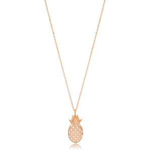 Trendy <b>Pineapple</b> Design Elegant Charm <b>Necklace</b> Pendant Turkish Wholesale Handmade 925 Sterling Silver Jewelry - Product Image 1