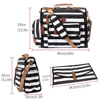 Échantillon gratuit sac à dos fourre-tout convertible sac à couches multifonctionnel étanche poussette organisateur pratique bébé couches stockage