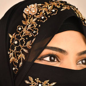 Hijab bordado hecho a mano de alta calidad Diseño Artesanal único abrigo de moda modesto bufandas musulmanas tradicionales al por mayor para - Product Image 2