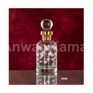 Botella de perfume de vidrio transparente con diseño de hoja de la mejor calidad y superventas con tapa para niñas y mujeres - Product Image 3