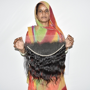 Extensiones de Cabello Humano Natural 100% Virgen, Doble Trama, Ondulado Profundo, Negro, para Mujeres, 13*6 HD Frontal, Venta al Por Mayor - Product Image 4