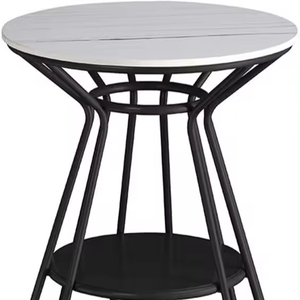 Best Selling Elegant Black <b>Frame</b> with Marble Top Side Table For Home Decoration in <b>Low</b> Price - Product Image 1